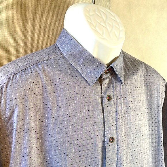 Ted Baker Short Sleeve Textured Weave Button Front Shirt Size 2XL (Ted Baker 6) - Picture 2 of 10